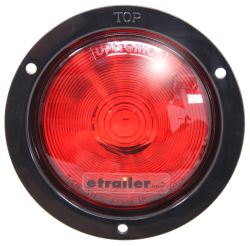 ONE LED Trailer Tail Light - Stop, Tail, Turn - Submersible - Round - Red Lens - Black Flange - STL003RFLB