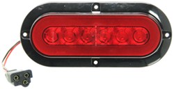 GloLight LED Trailer Tail Light - Stop, Tail, Turn - Submersible - 22 Diodes - Oval - Red Lens