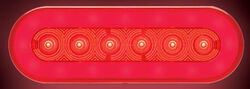 GloLight LED Trailer Tail Light - Stop, Tail, Turn - Submersible - 22 Diodes - Oval - Red Lens - STL111RB
