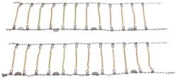 Titan Chain Alloy Tire Chains w Cams - Ladder Pattern - Square Link - Assisted Tension - 1 Pair     