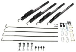 TorkLift Locking FastGun Turnbuckles for Frame-Mounted Tie-Downs - Stainless Steel - Black - Qty 4  