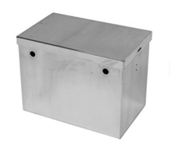 Tow-Rax Battery Box - Polished Aluminum - 14" Long x 9" Wide x 10-3/8" Tall - TWSP14BP