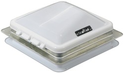 Ventline Ventadome Trailer Roof Vent w/ 12V Fan - Manual Lift - 14-1/4" x 14-1/4" - White - V2094SP-30