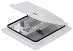 Ventline E-Z Lift Ventadome Trailer Roof Vent w/ 12V Fan - Manual Lift - White
