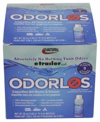 Odorlos Treatment for RV and Marine Holding Tanks - Scent Free - 4 oz Bottle - Qty 9 - V77001