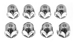 Wheel Masters Lug Nut Covers - Stainless Steel - GMC and Chevy - 1" - Qty 8