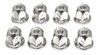 Wheel Masters Lug Nut Covers - Stainless Steel - Ford - 1-1/16" - Qty 8