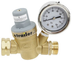 Valterra Adjustable Water Regulator for RVs - 15 to 65 psi - Brass - A01-1117VP