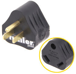 Mighty Cord RV Power Cord Adapter Plug - 30 Amp Female to 15 Amp Male - Triangle