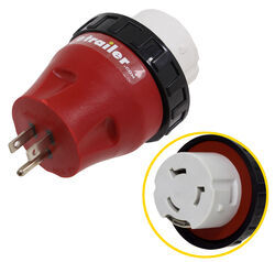Mighty Cord RV Power Cord Adapter Plug - 50 Amp Female to 15 Amp Male - Round                       