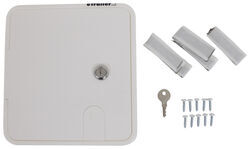 Valterra Locking Electrical Cable Hatch for RVs - 8-1/2" Wide x 8" Tall - White - A10-2151VP