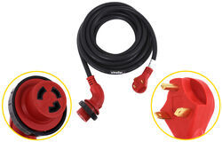 Mighty Cord RV Power Cord w/ Pull Handle - 30 Amp - 90 degree Twist Lock - 25' - A10-3025ED90