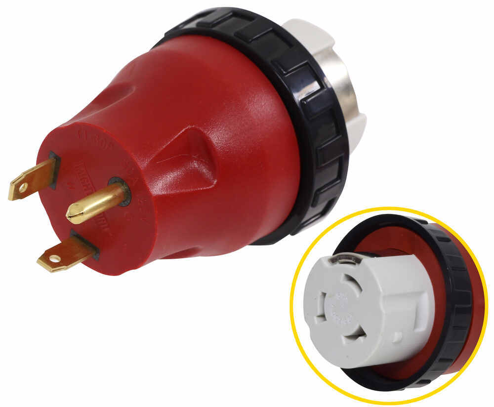 Mighty Cord RV Power Cord Adapter Plug - 30 Amp Male to 50 Amp Female - Round - A10-3050DAVP