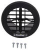 vent plastic valterra rv ceiling w/ adjustable levers and covered screws- 4 inch diameter - black