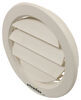 vent plastic valterra rv ceiling w/ dampers and covered screws - 5 inch diameter light beige