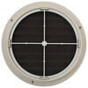 vent plastic valterra rv ceiling w/ filter - covered screws rotating 5 inch diameter lt beige