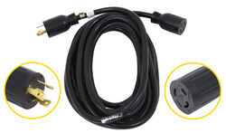 Mighty Cord RV Extension Cord for Generator - 30 Amp - 3 Prong - 25' - A10-G30253E