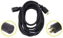 Mighty Cord RV Extension Cord for Generator - 30 Amp - 4 Prong - 25' - A10-G30254E