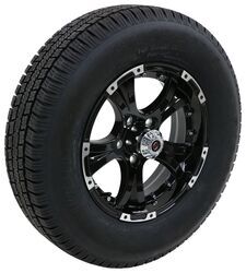 Provider ST205/75R15 Radial Tire w 15" Viking Aluminum Wheel - 5 on 4-1/2 - LR C - Black - A15R45BML