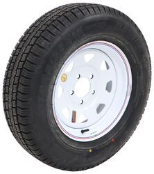 Provider ST205/75R15 Radial Trailer Tire w/ 15" White Spoke Wheel - Offset - 5 on 4-3/4 - LR C - A15R475WS