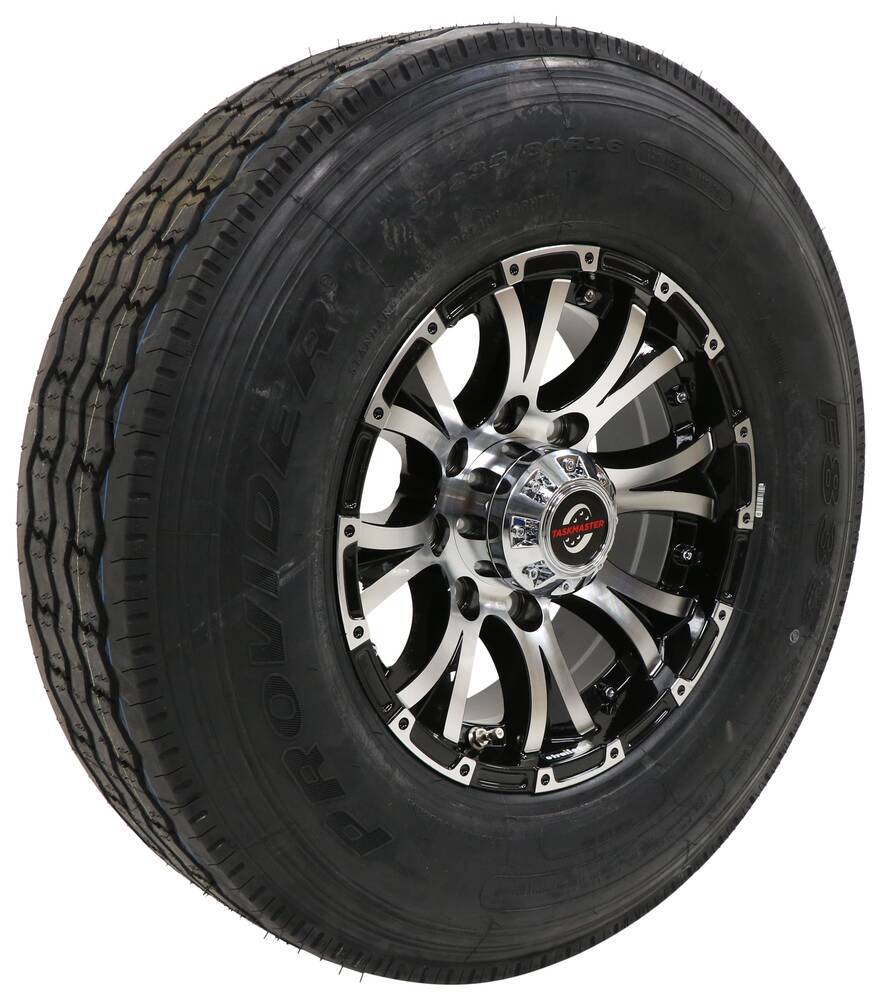 Provider ST235/80R16 Radial Tire w 16" Viking Aluminum Wheel - 8 on 6-1/2 - LR G - Black 16 Inch A16RG8BMMFL80