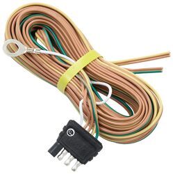 20 Ft 4-Way Trailer Wiring Harness - Wishbone Style - 30" Ground - A20WB