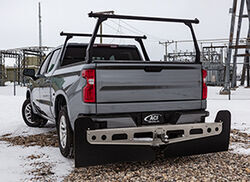 Adarac Pro Series Custom Truck Bed Ladder Rack - Aluminum - Matte Black - 500 lbs