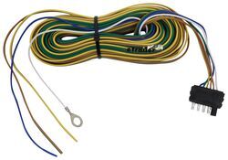 40 Ft 5-Way Trailer Wiring Harness - Wishbone Style - 30" Ground - 5' Auxiliary Wire - A40W5B