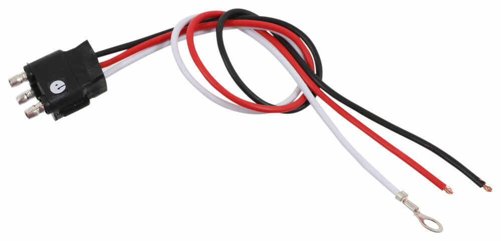 3-Wire Pigtail for Optronics Trailer Lights - 3-Prong PL-3 Plug - 10" Lead Wiring A45PB