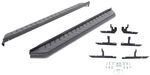 AeroTread Running Boards w/ Custom Installation Kit - 5" Wide - Aluminum - Black Stainless