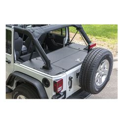 Aries Locking Cargo Lid for Jeep - Black Powder Coated Aluminum