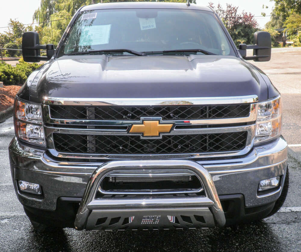 2013 Chevrolet Silverado Aries Bull Bar with Removable Skid Plate - 3 ...