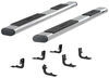 nerf bars polished finish aries oval tube steps w/ custom installation kit - 6 inch wide stainless steel 91 long