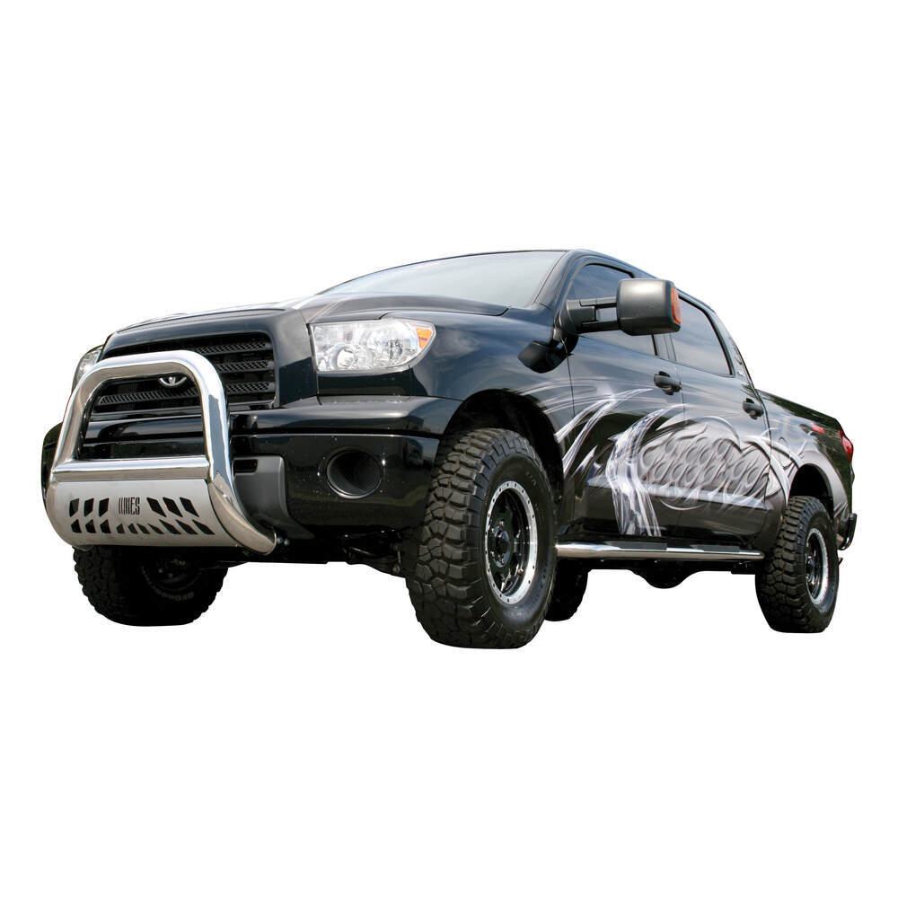 2013 Toyota Tundra Aries Big Horn Bull Bar with Removable Skid Plate 4" Tubing Polished