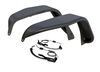 fender flares aries front for jeep w/ led lights - textured black powder coated aluminum