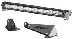 Aries 20" Single-Row LED Light Bar with Mounting Brackets for Jeep - Hood Mount