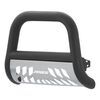 bull bar 4 inch tubing aries big horn with removable skid plate - black powder coated aluminum