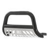 aries automotive grille guards bull bar 3 inch tubing with removable skid plate - semi gloss black powder coated steel