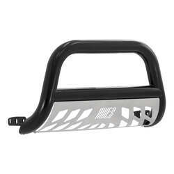 Aries Bull Bar with Removable Skid Plate - 3" Tubing - Semi Gloss Black Powder Coated Steel - AAB35-4002