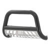 aries automotive grille guards bull bar 3 inch tubing with removable skid plate - semi gloss black powder coated steel