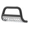 bull bar 3 inch tubing aries with removable skid plate - semi gloss black powder coated steel