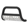bull bar 3 inch tubing aries pro series with removable skid plate - black powder coated steel