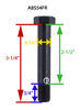 Shackle Bolt For Double Eye Springs - 9/16" Diameter - Plain - 3-1/4" Long Shackle Bolts ABS54FR