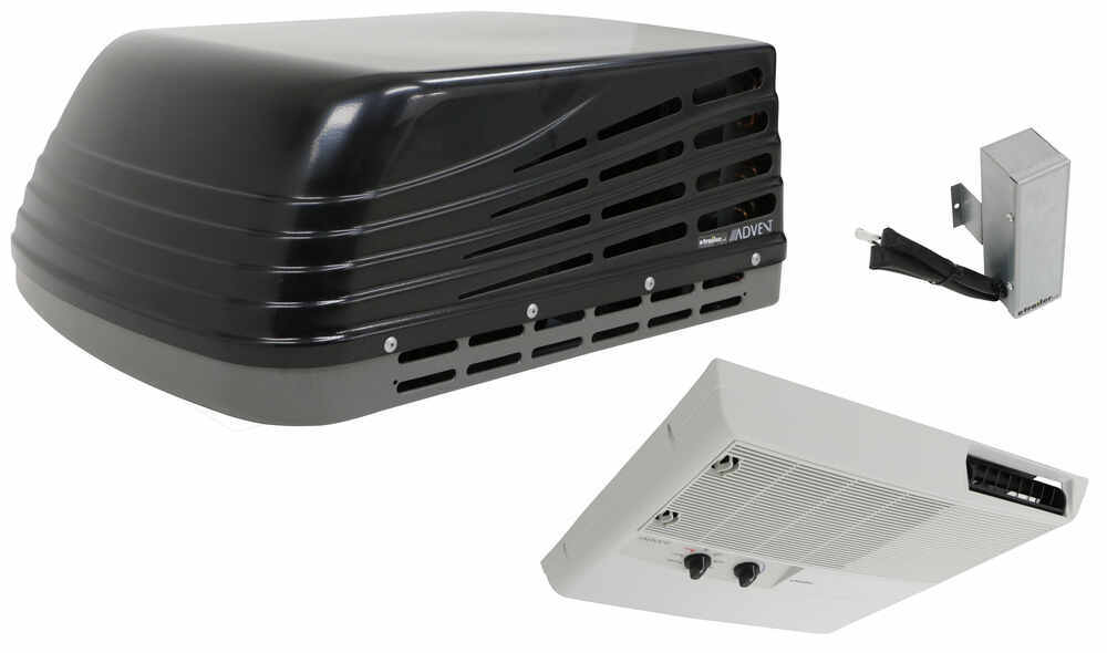 Advent Air RV Air Conditioner w/ Air Distribution Box and Start Capacitor - 13,500 Btu - Black Medium Profile ACM135BC