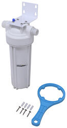 AquaFresh Exterior Water Filter System w/ Wall Bracket - Single Cartridge - Carbon Block - 5 Micron - AF67FR