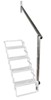 folding handrail hand rail for brophy rv scissor stairs - 4 steps aluminum