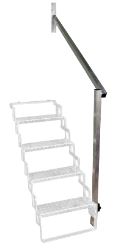 Aluminum Hand Rail for 5 Step Scissor Stair - AHR5
