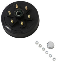 Trailer Hub and Drum Assembly - 3,500-lb Axles - 10" Diameter - 6 on 5-1/2 - Pre-Greased       