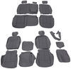 60/40 split bench center armrests clazzio custom seat covers - leather front and rear gray