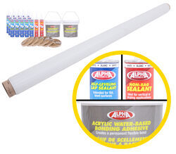 Alpha Systems Superflex RV Roof Membrane with Installation Kit - White - 25' x 9-1/2'